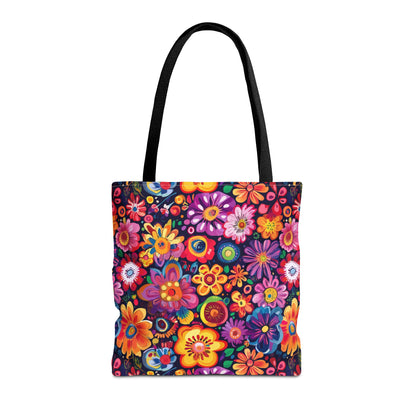 Floral Fiesta Canvas Tote Bag