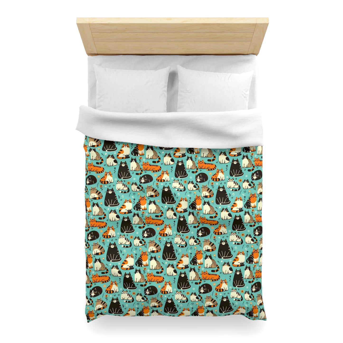 Whimsy Whiskers Microfiber Duvet Cover