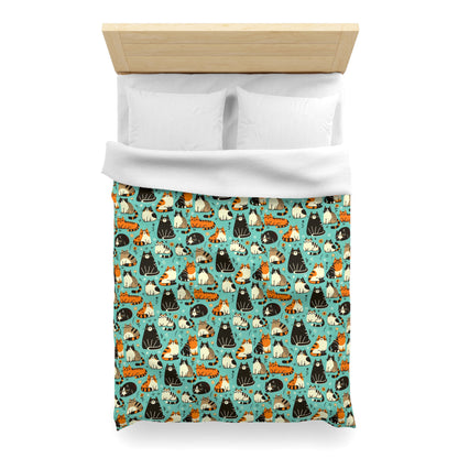 Whimsy Whiskers Microfiber Duvet Cover