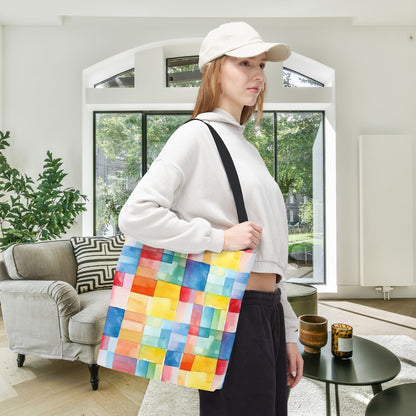 Mosaic Meadows Canvas Tote Bag