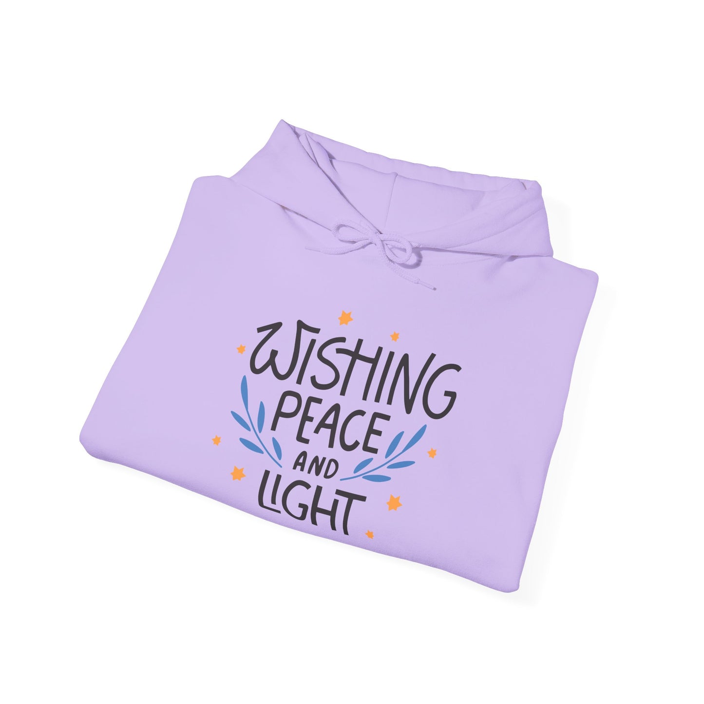 Hanukkah Wishing Peace & Light 3 Heavy Blend™ Hooded Sweatshirt