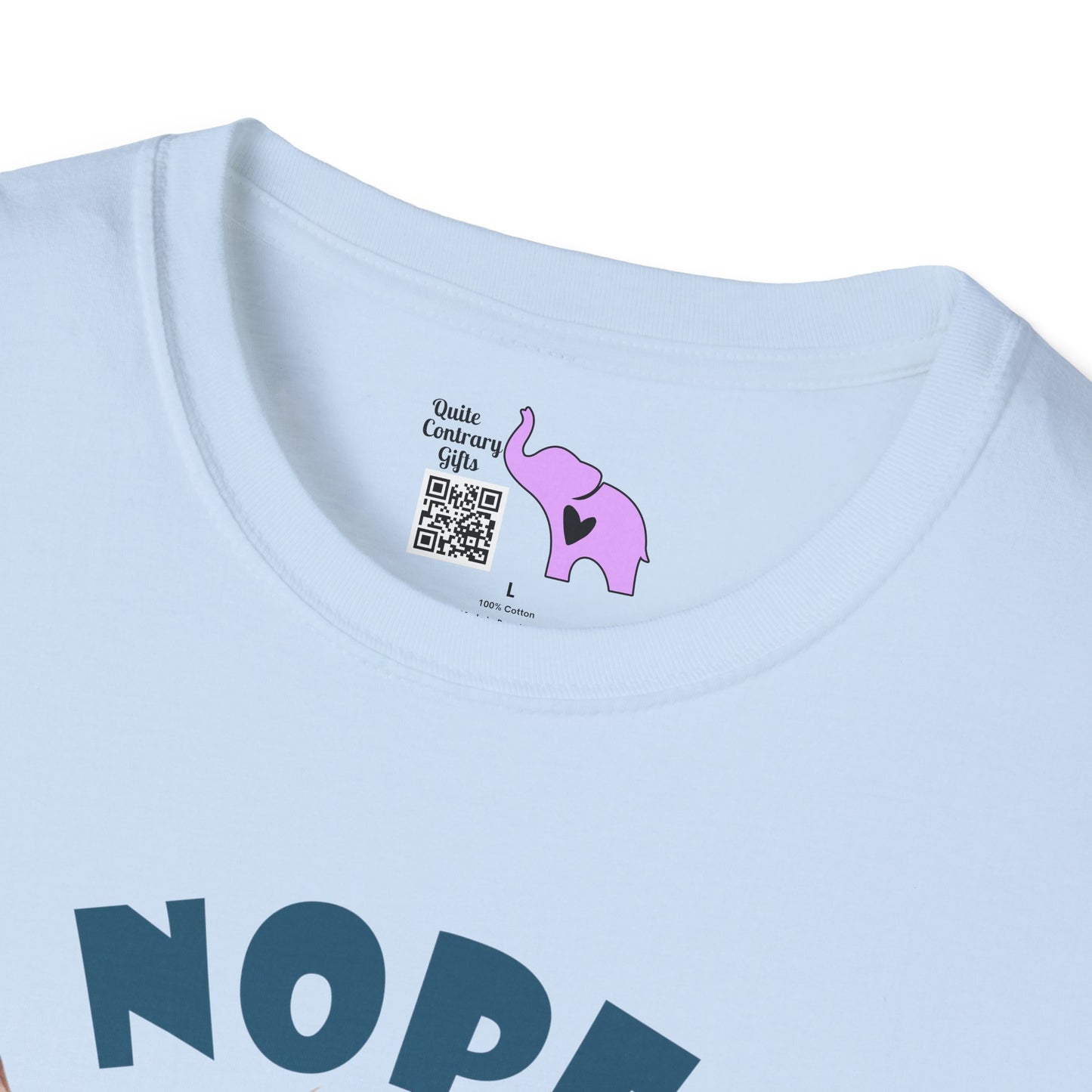 Nope Not Today Cute Cow Adult T-shirt