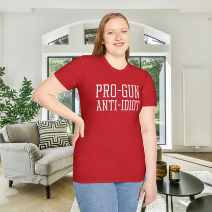 Pro-Gun Anti-Idiot Adult T-shirt