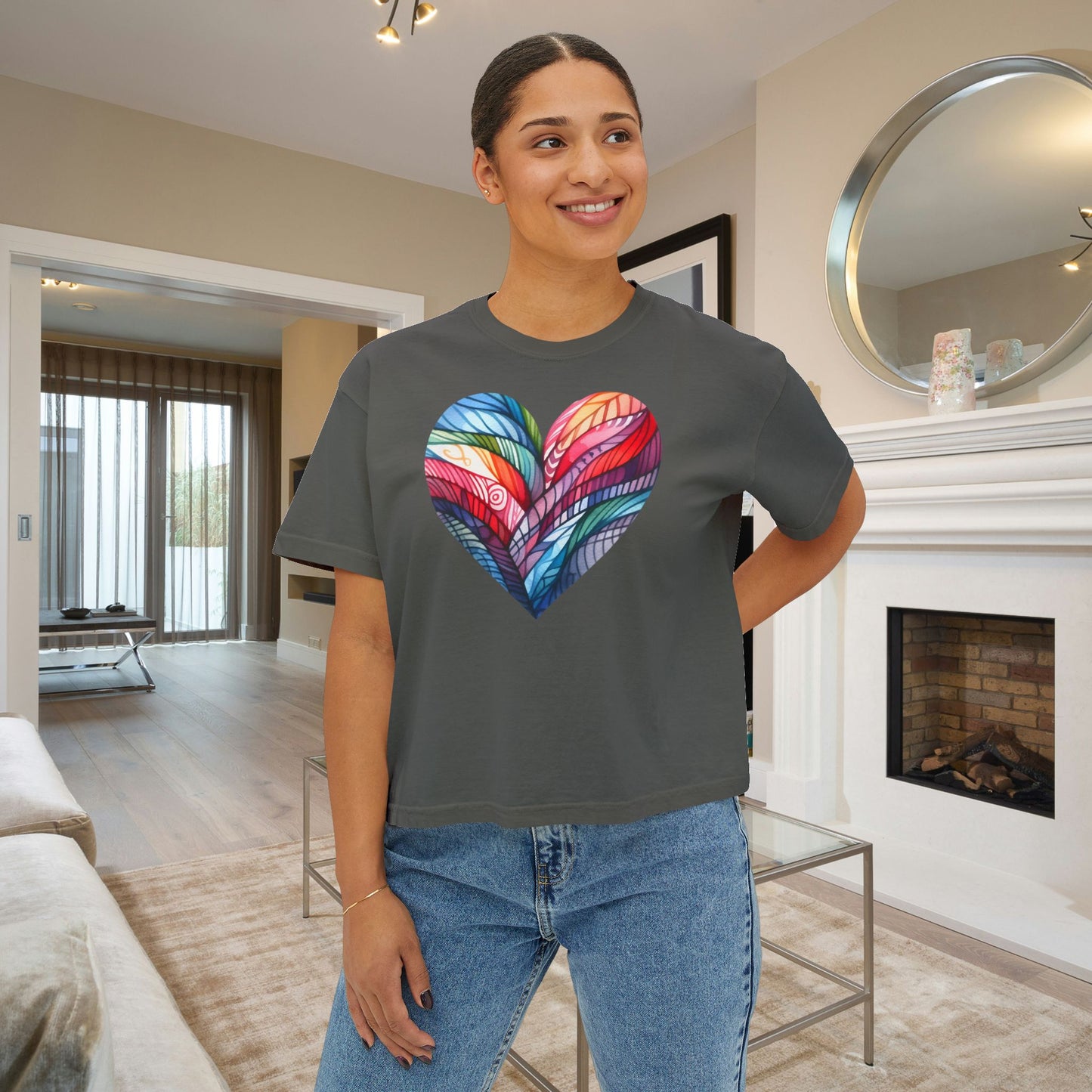 Heart of Many Colors Women's Boxy Tee