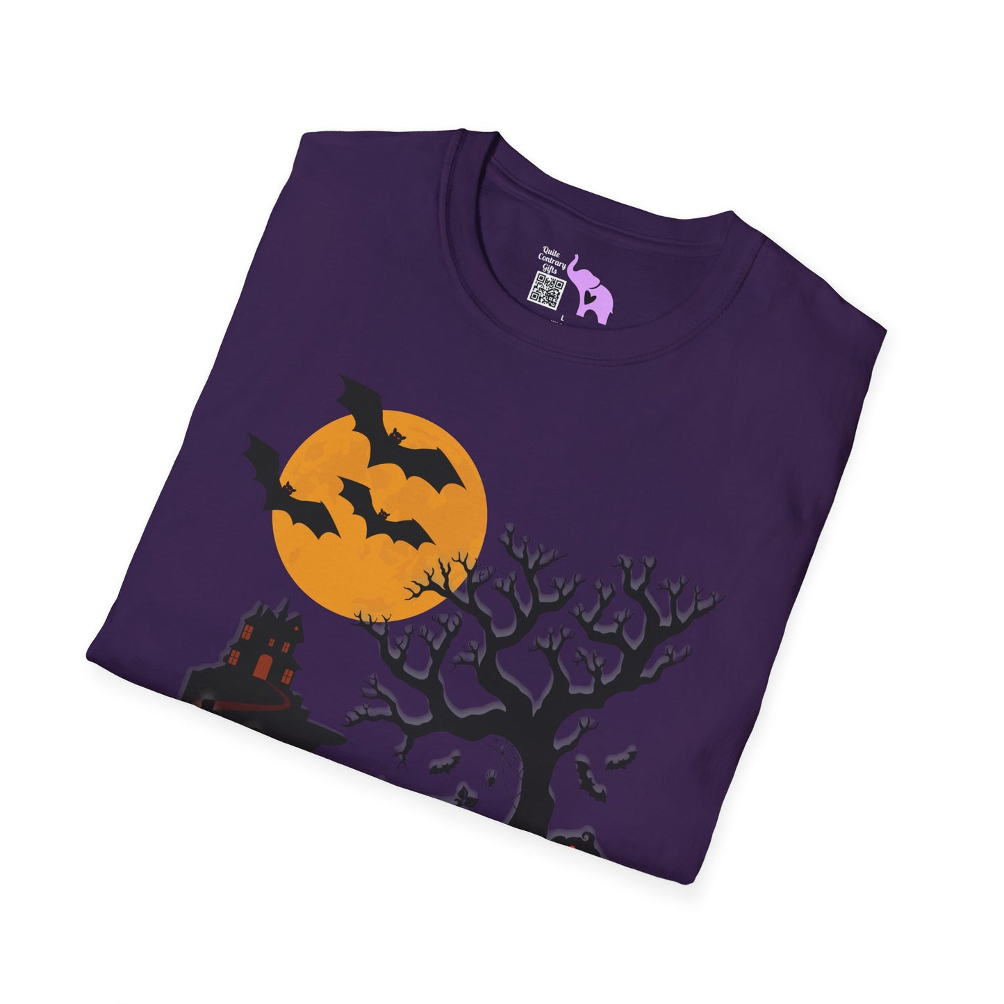 Spooky House & Graveyard Adult T-shirt
