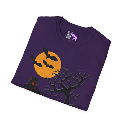 Spooky House & Graveyard Adult T-shirt