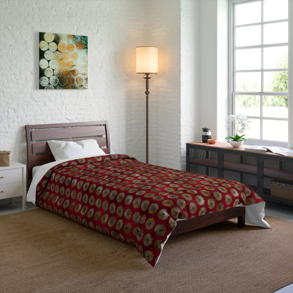 Majestic Crimson Daisies Basic Bedding Set