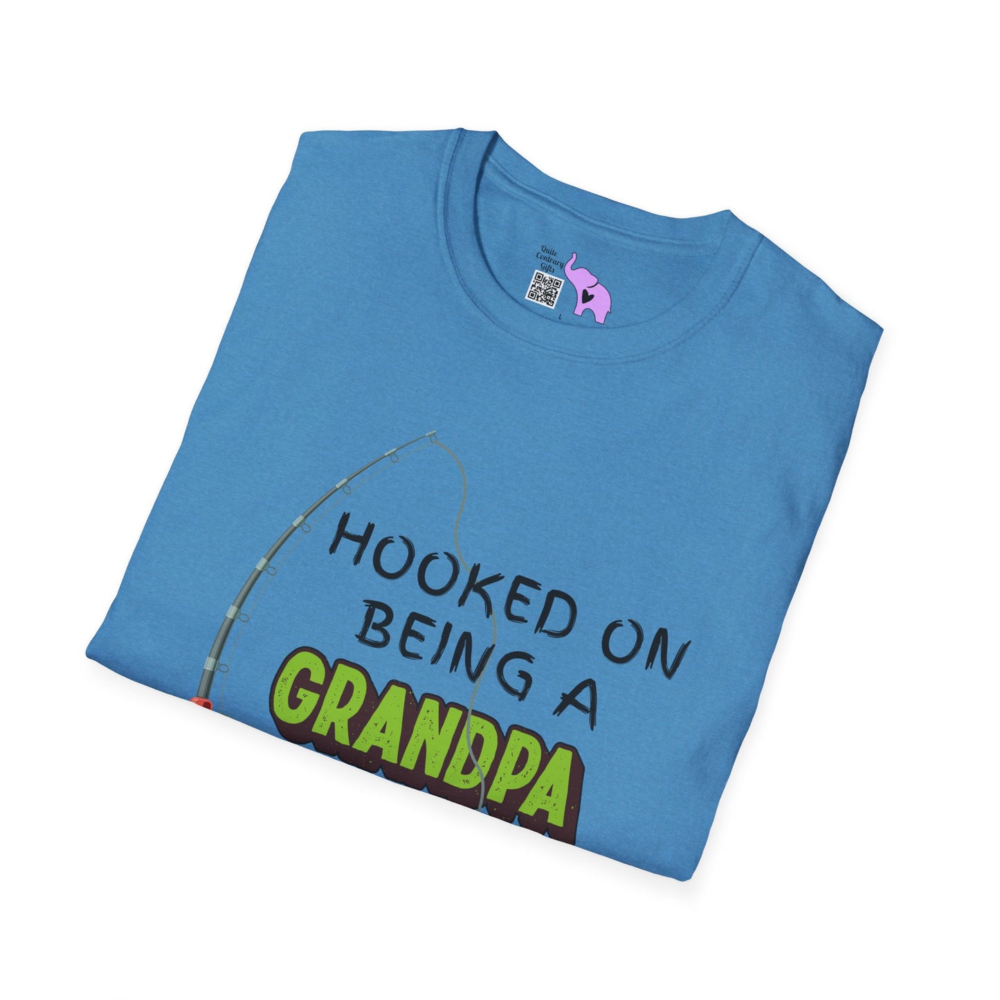 Hooked On Being A Grandpa Adult T-shirt