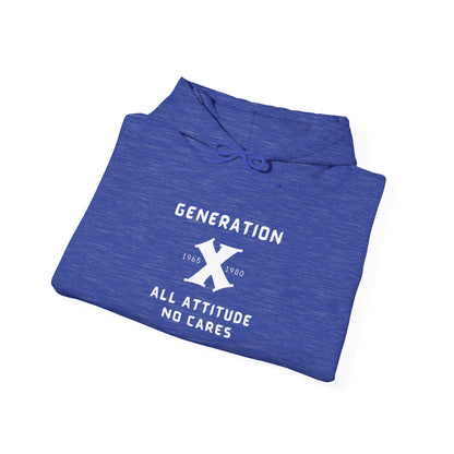 Gen X All Attitude No Cares Heavy Blend™ Hooded Sweatshirt