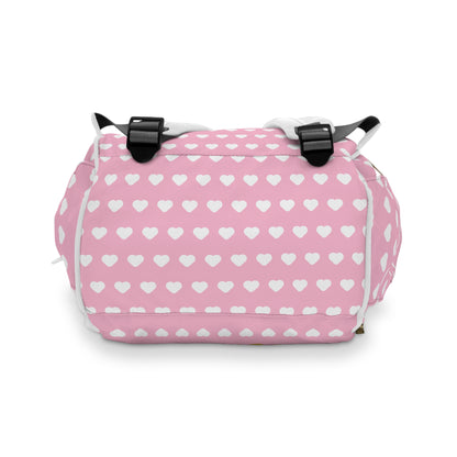 Personalized Pink Hearts Diaper Backpack