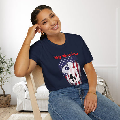 My Marine My Daughter (Mom) Adult T-shirt
