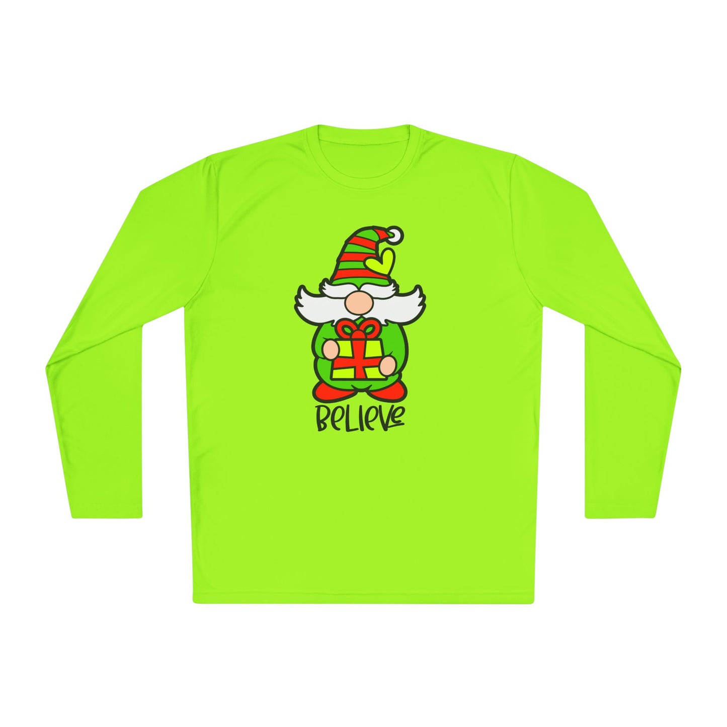 Believe Gnome Adult Long Sleeve Tee