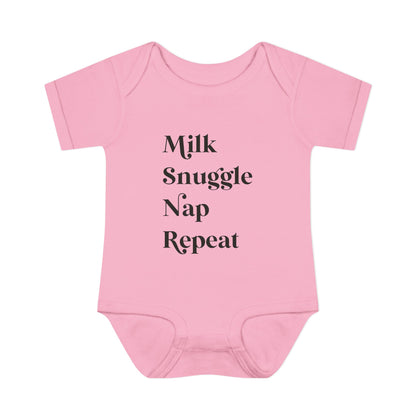 Milk Snuggle Nap Repeat Infant Onesie