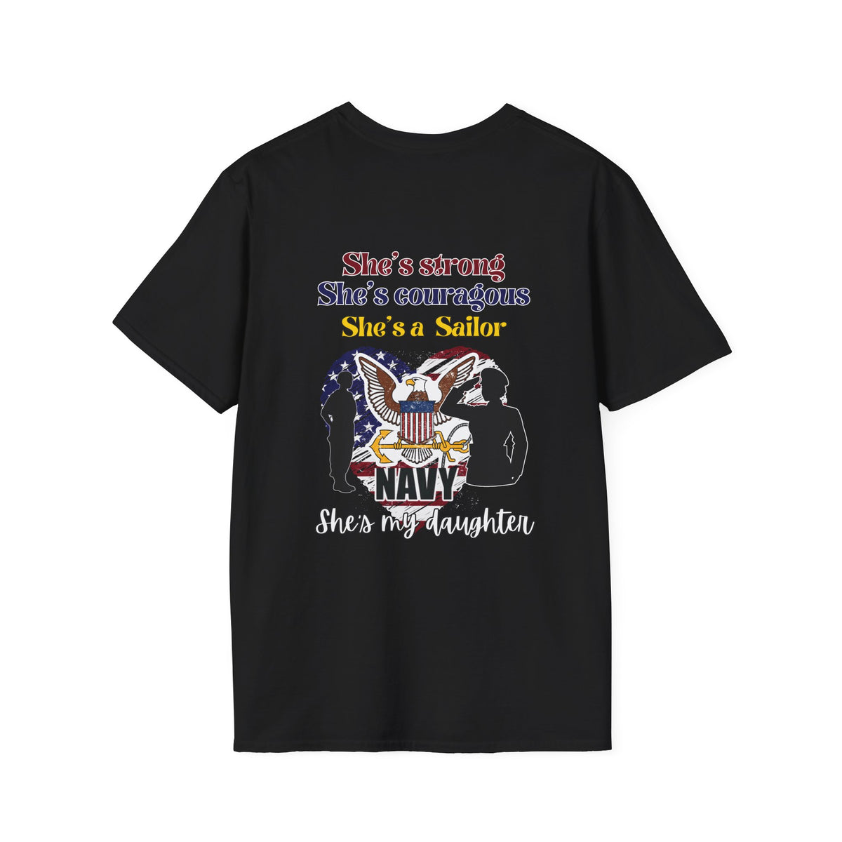 Proud Mom of Sailor US Navy Daughter Adult T-shirt