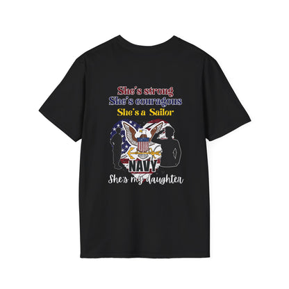 Proud Mom of Sailor US Navy Daughter Adult T-shirt
