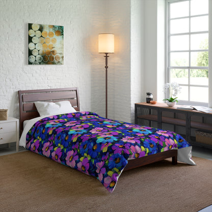 Watercolor Daisies Comforter