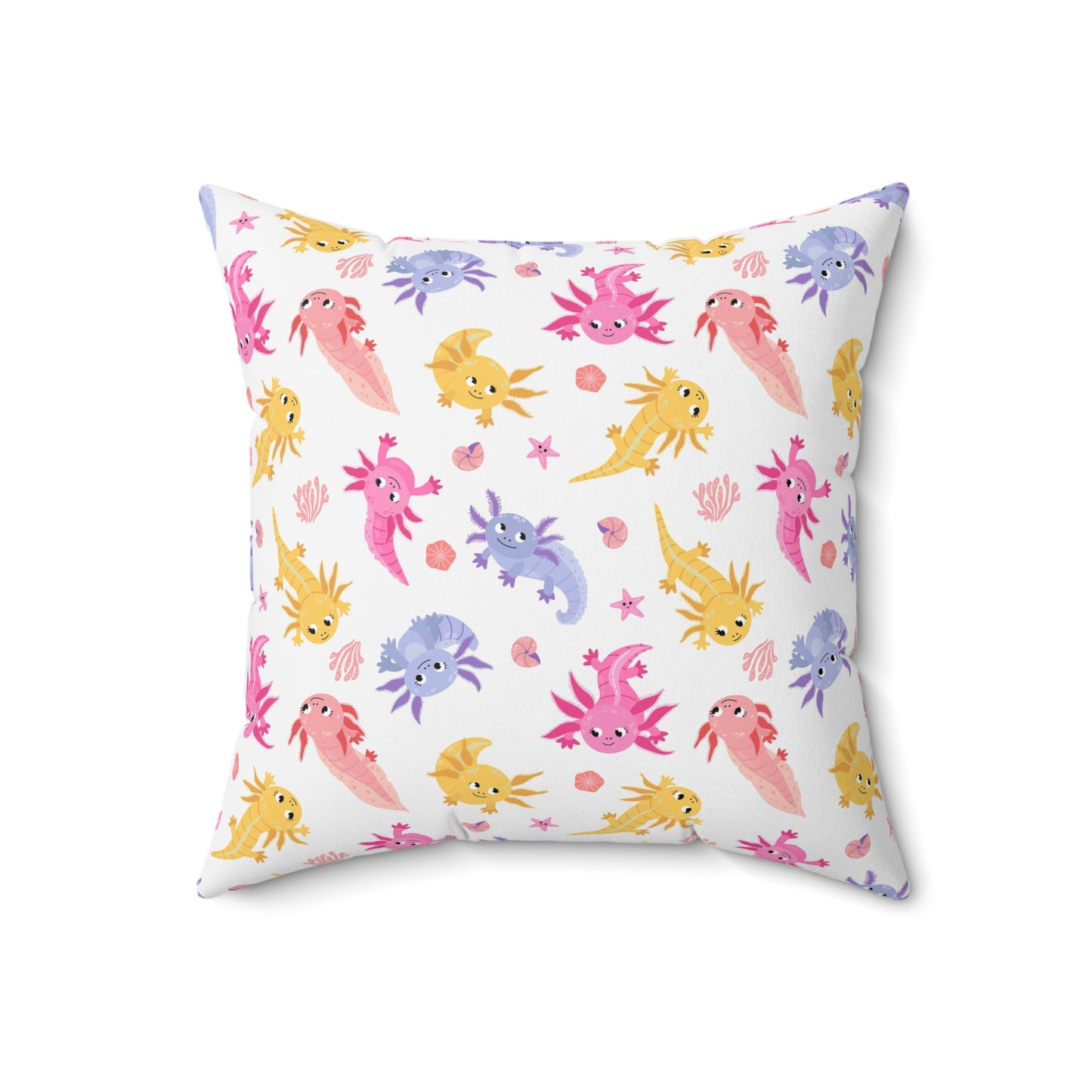 Axolotl Whimsy Throw Pillow