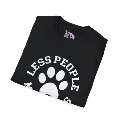 Less People More Dogs Adult T-shirt