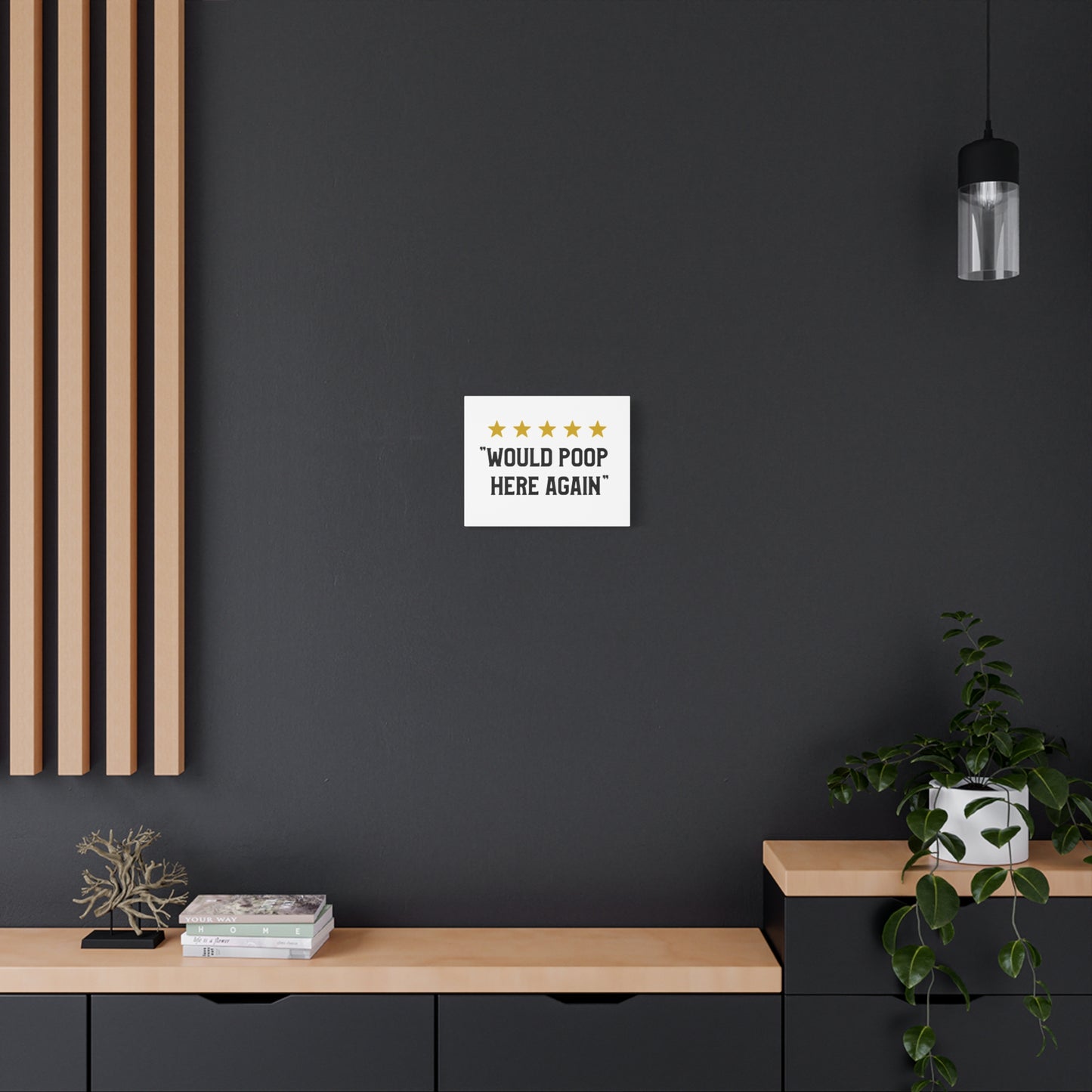 5 Stars Would Poop Here Again Canvas Art