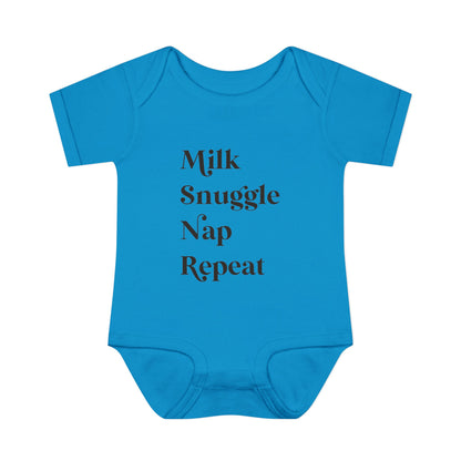 Milk Snuggle Nap Repeat Infant Onesie
