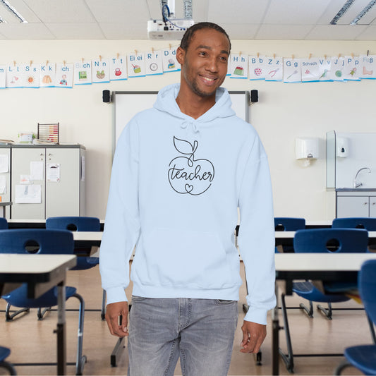 Teacher w/Apple Heavy Blend™ Hooded Sweatshirt