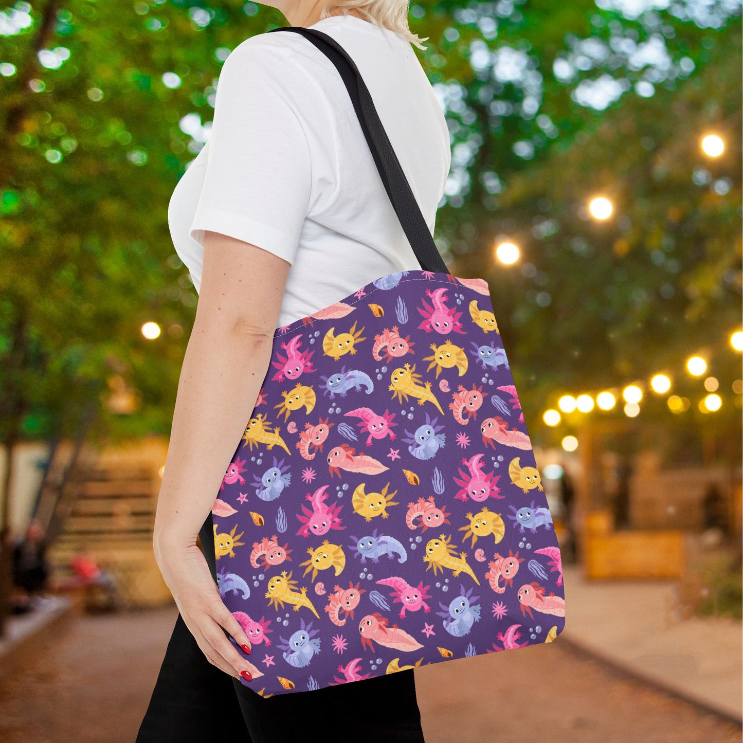 Axolotl Adventures Canvas Tote Bag
