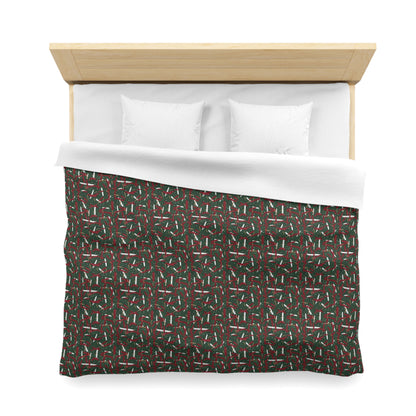 Holiday Brushstrokes Microfiber Duvet Cover