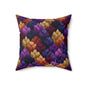 Velour Garden Throw Pillow