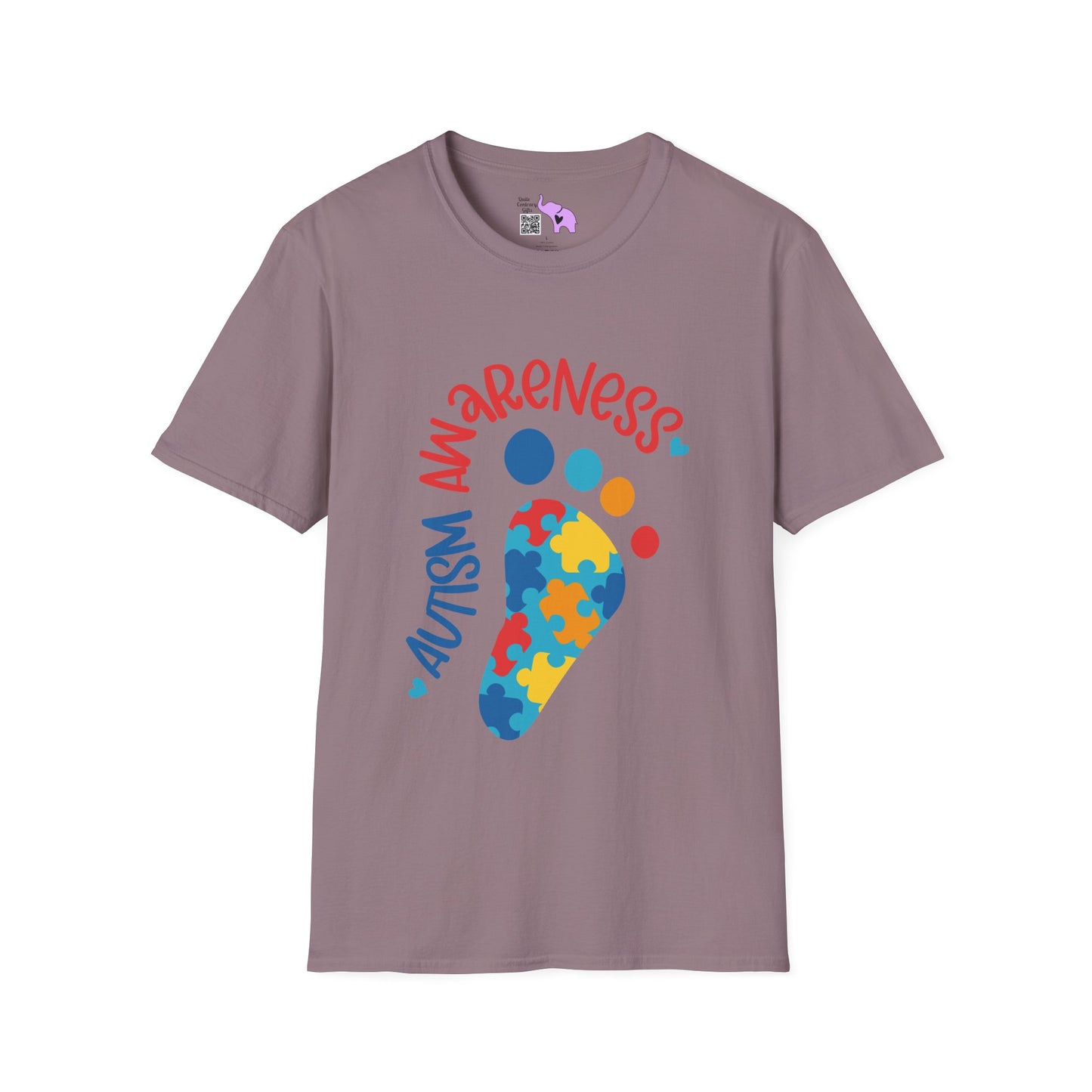 Autism Awarness (Footprint) Adult T-shirt