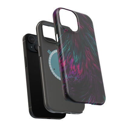 Pink Orchid Feathers MagSafe® Compatible Tough Case for iPhone
