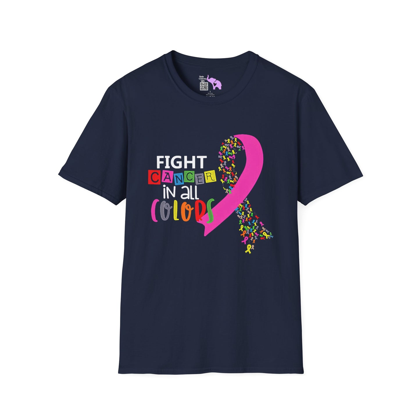 Fight Cancer All Colors 2 Adult T-shirt
