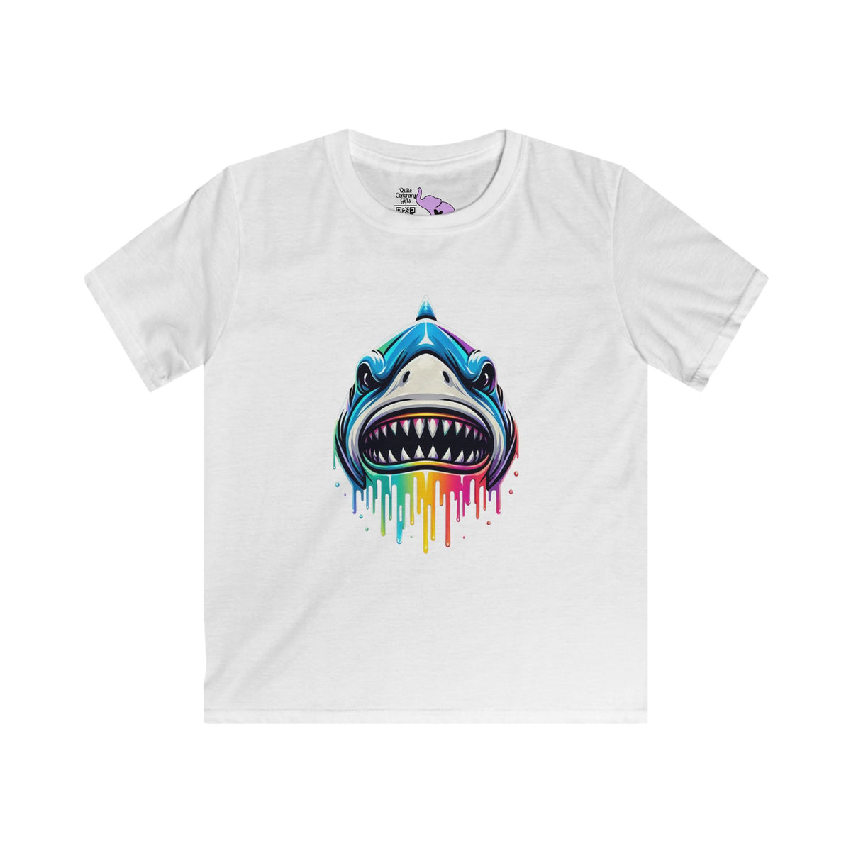 Colorful Shark Youth Softstyle Tee