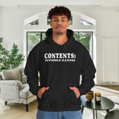 Contents: Invisible Illness Heavy Blend™ Hooded Sweatshirt