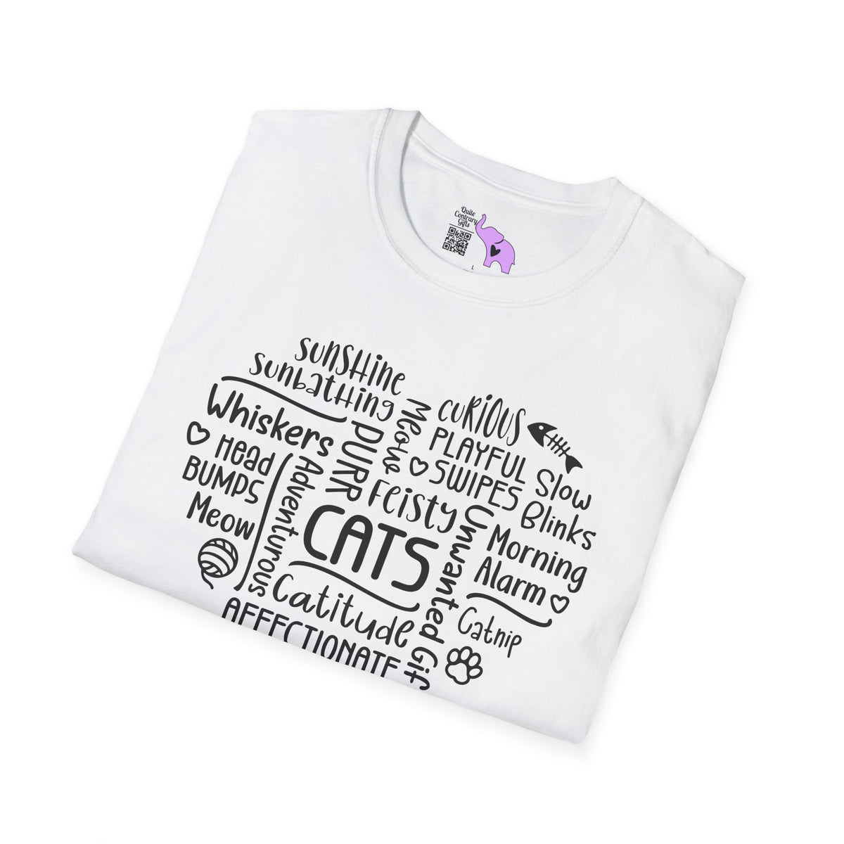 A Cat's Heart Adult T-shirt
