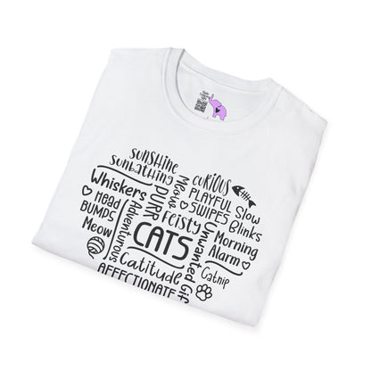 A Cat's Heart Adult T-shirt