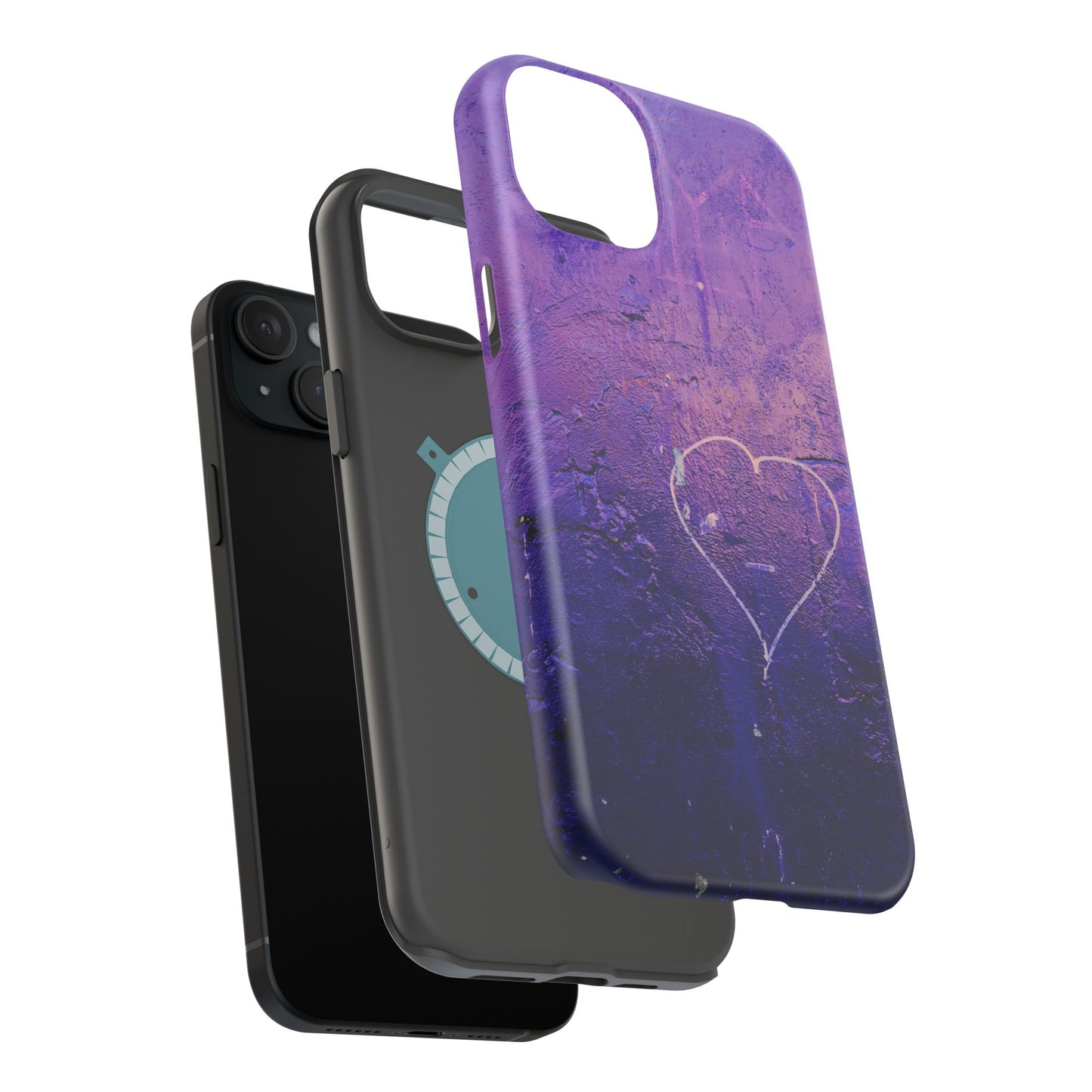 Purple Heart Wall MagSafe® Compatible Tough Case for iPhone