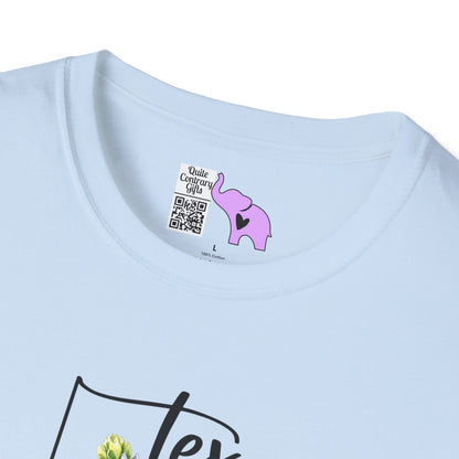 Texas Bluebonnets Outline Adult T-shirt
