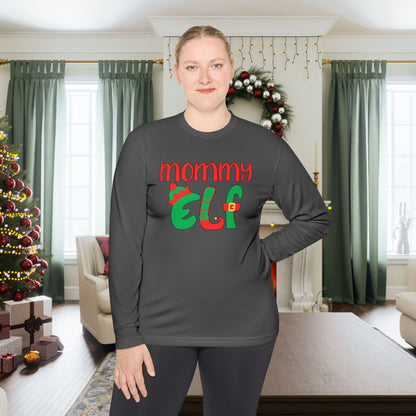 Mommy Elf Adult Long Sleeve Tee