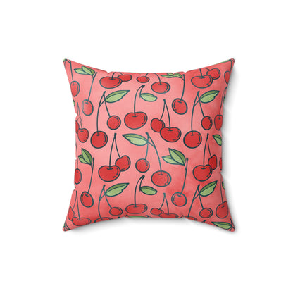 Cherry Bombshell Throw Pillow