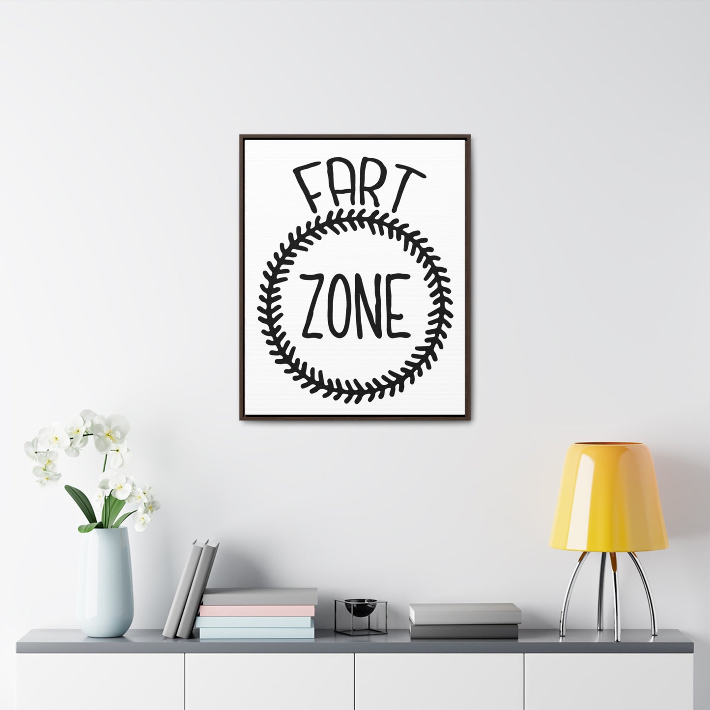 Fart Zone  2 Canvas Wraps, Vertical Frame