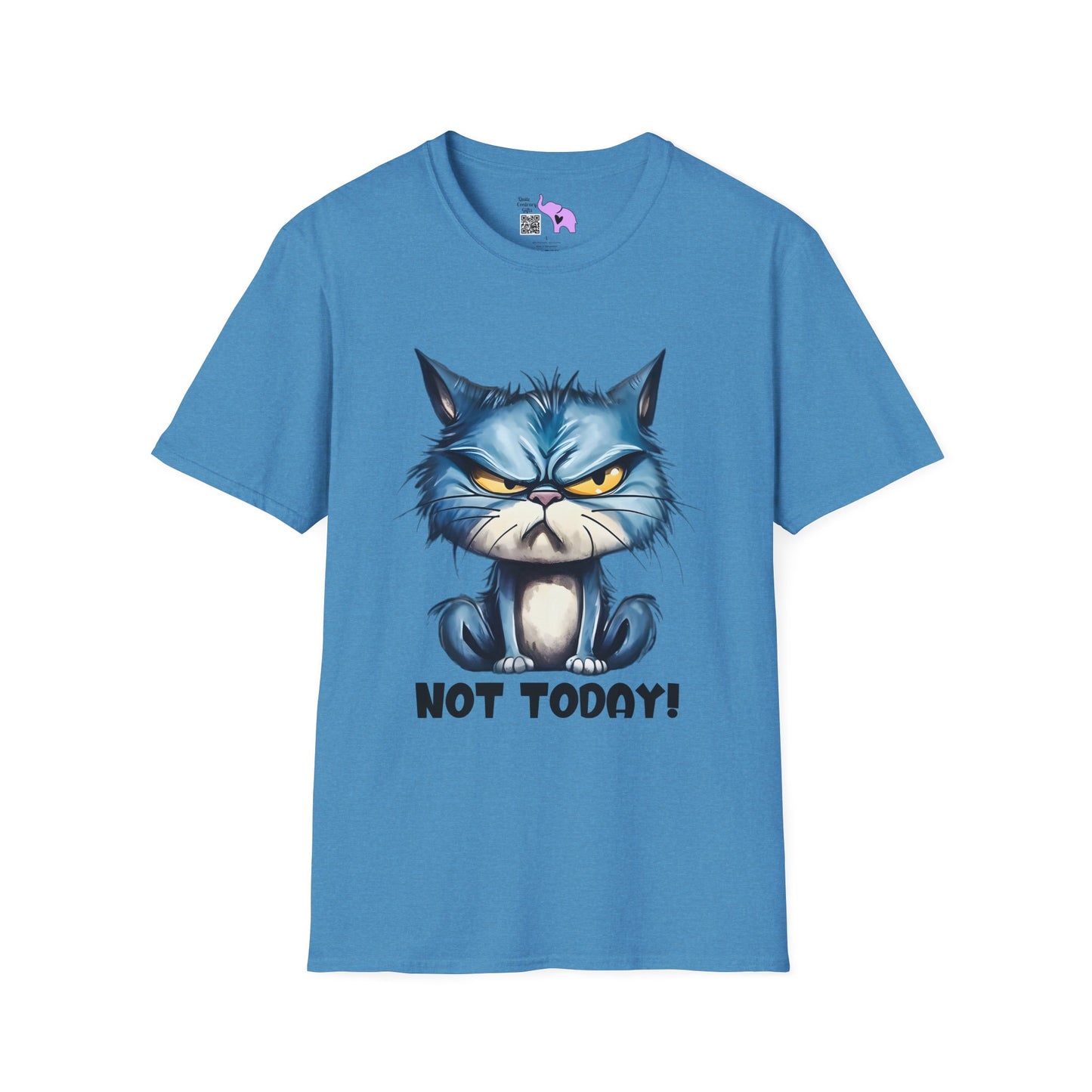 Not Today (Angry Cat) Adult T-shirt
