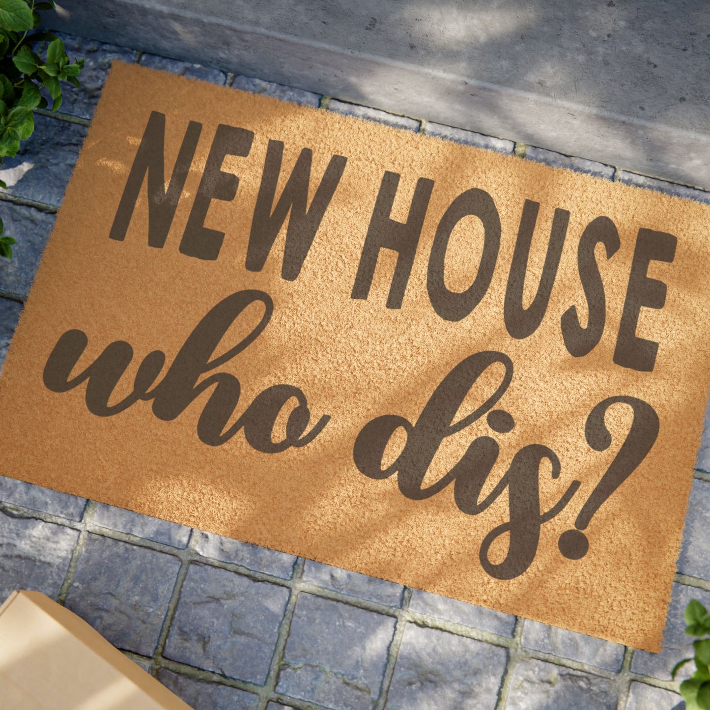 New House Who Dis? Coconut Fiber Doormat