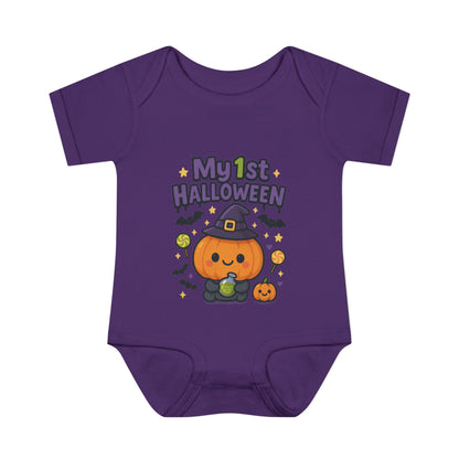 My First Halloween (Pumpkin) Baby Rib Bodysuit