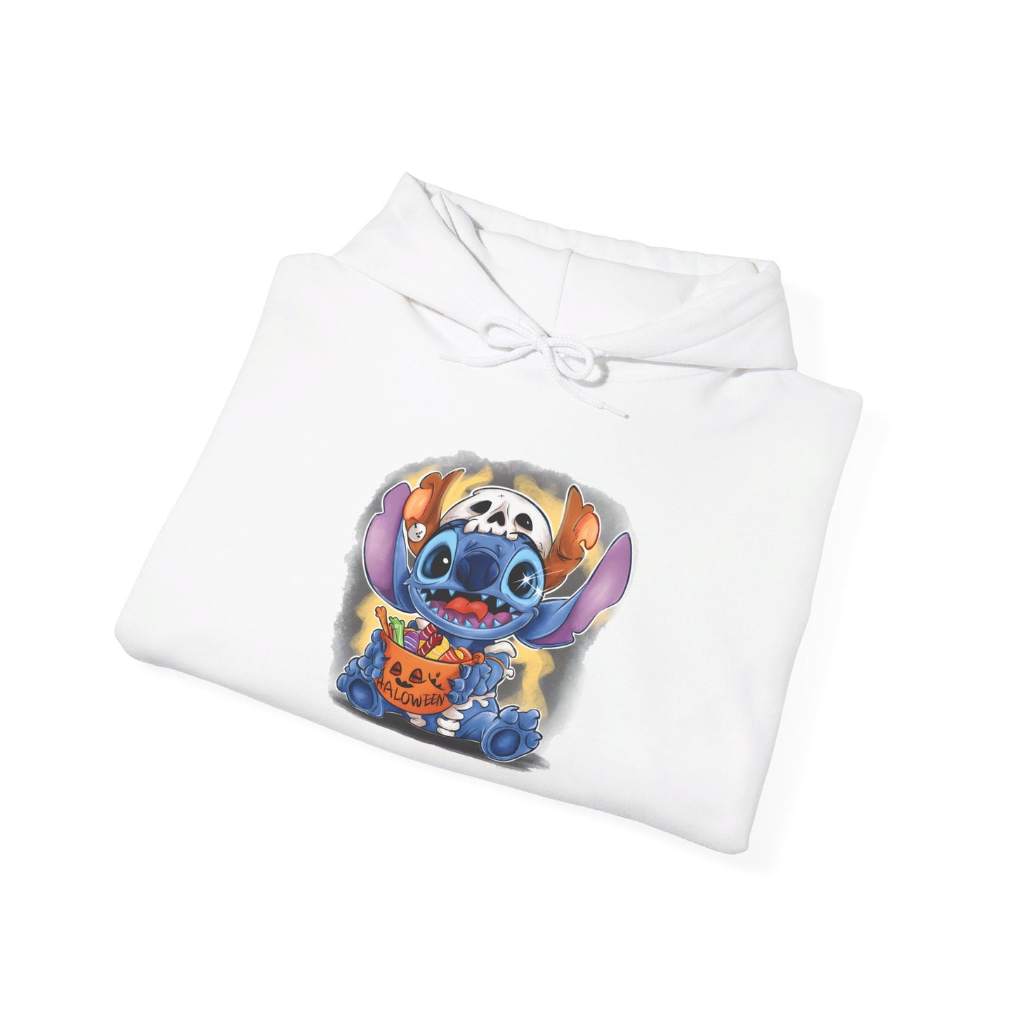 Stitch in Skeleton Costume Heavy Blend™ Hooded Sweatshirt