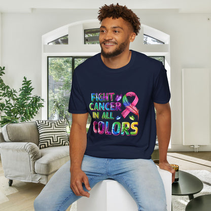 Fight Cancer in All Colors 8 Adult T-shirt