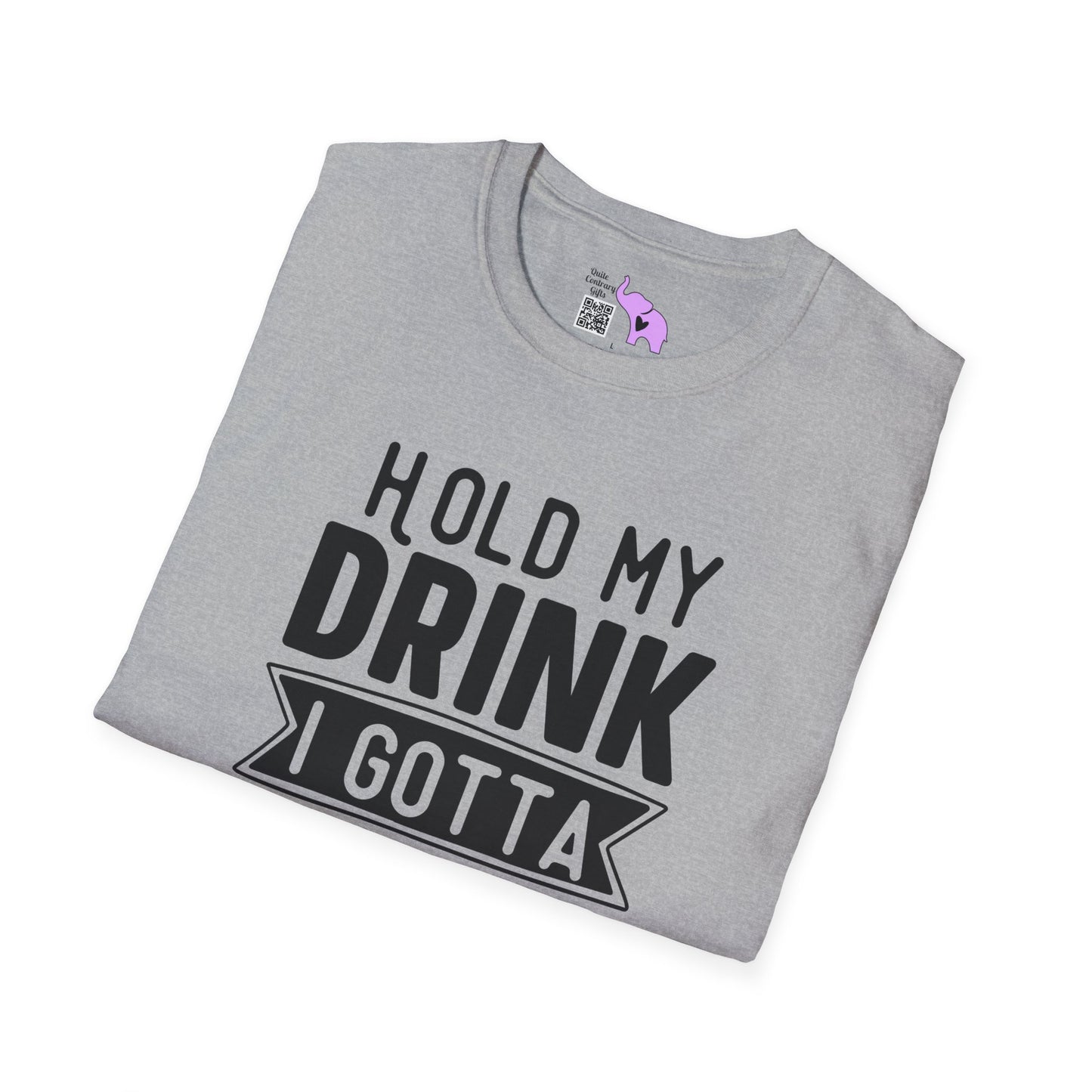 Hold My Drink I Gotta Pet This Dog Adult T-shirt