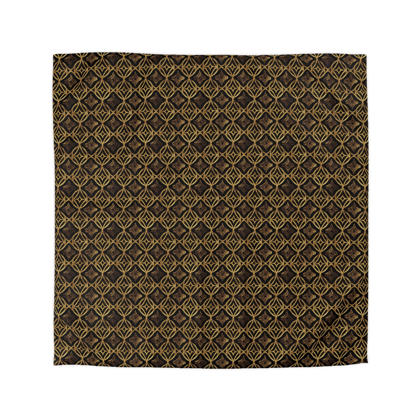 Golden Star Lattice Duvet Bedding Set