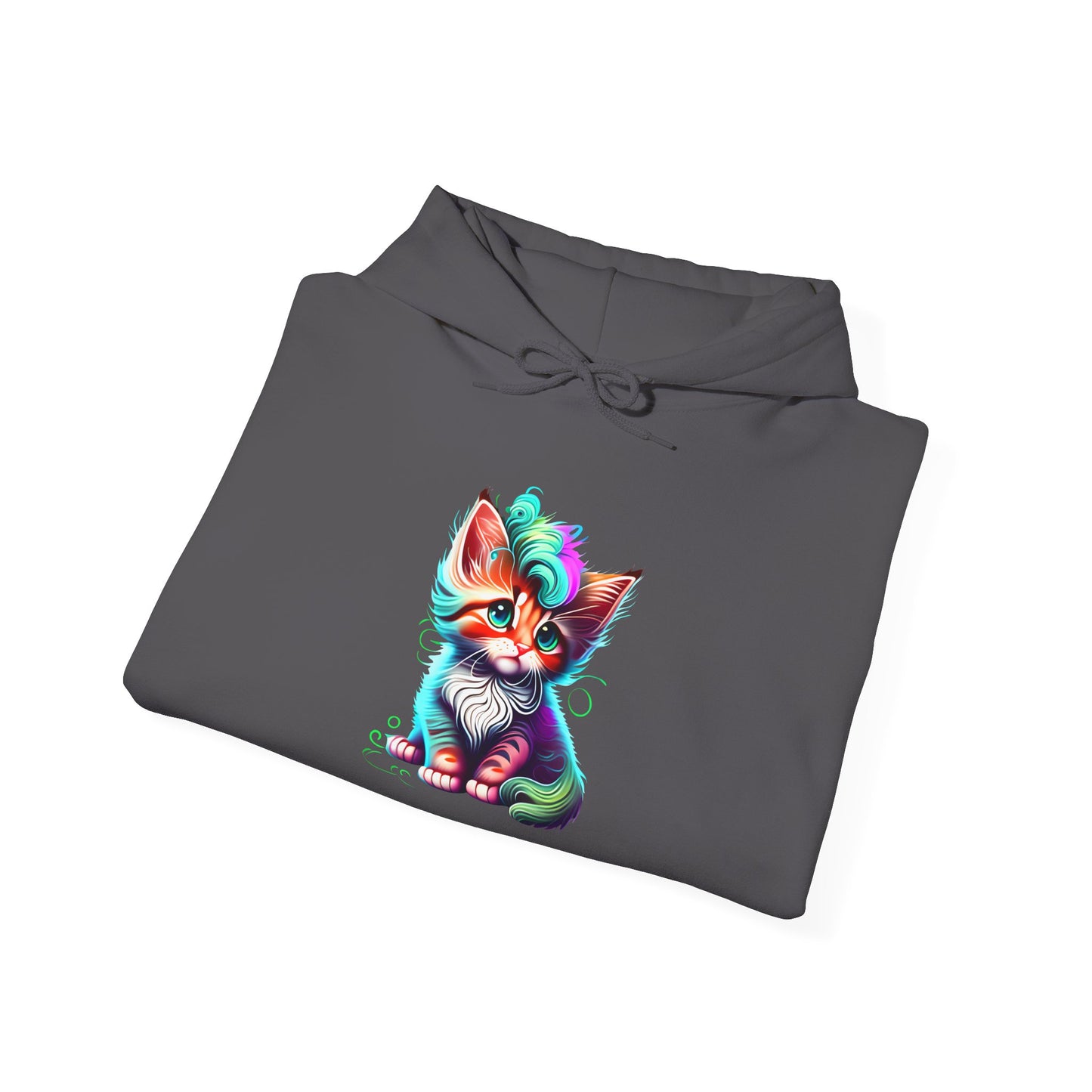 Cute Colorful Kitten 2 Heavy Blend™ Hooded Sweatshirt