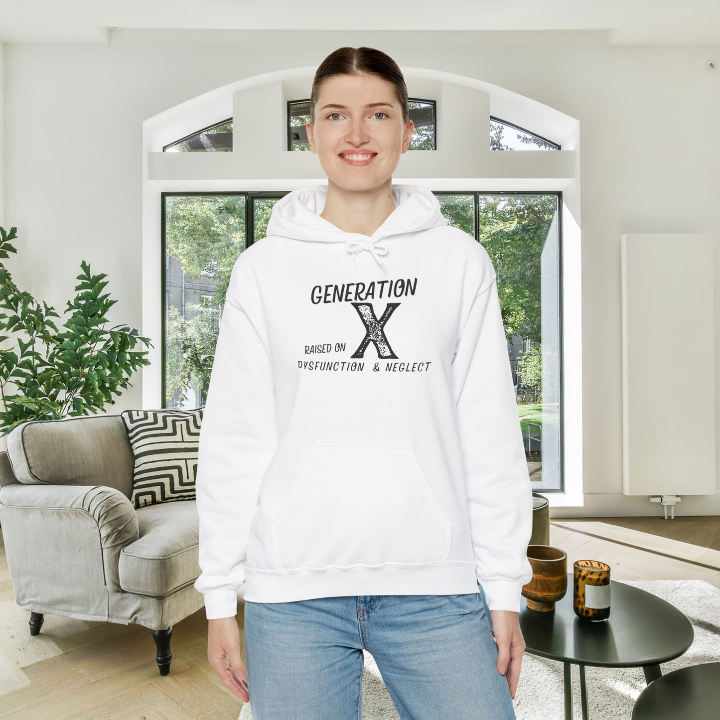 Generation X Raised on Dysfunction & Neglect Heavy Blend™ Hooded Sweatshirt
