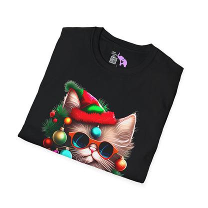 Christmas Tree Kitten Adult T-shirt